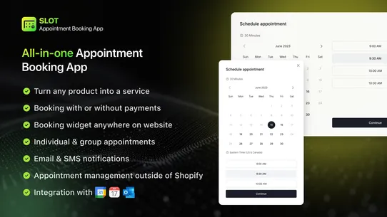 SLOT Scheduling &amp; Booking App screenshot