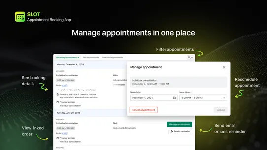 SLOT Appointment Booking App screenshot