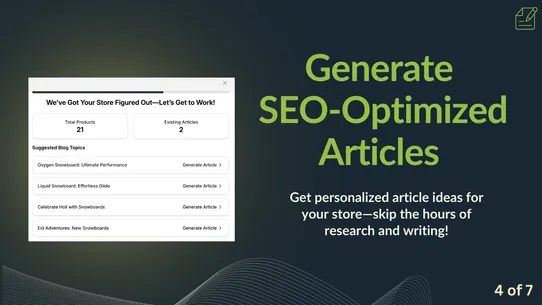 StoreBlog: SEO Blog Generator screenshot