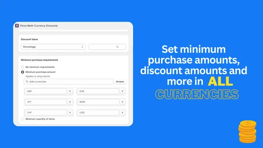 Pixoo Multi‑Currency Discounts screenshot