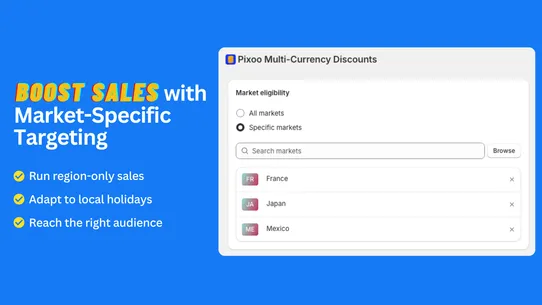 Pixoo Multi‑Currency Discounts screenshot