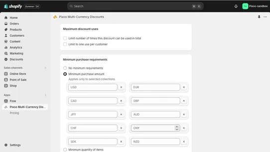 Pixoo Multi‑Currency Discounts screenshot