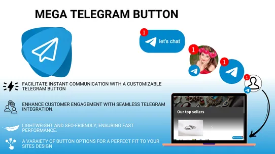 Mega Telegram Button screenshot