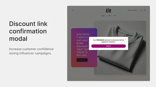 Discount Notification &amp; Input screenshot