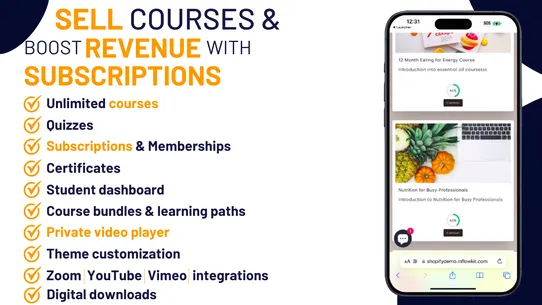 Inflowkit Membership &amp; Courses screenshot