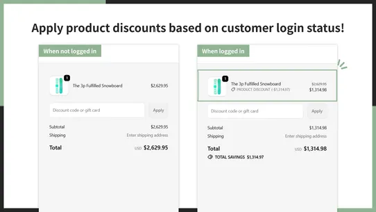 UR: Login Product Discount screenshot