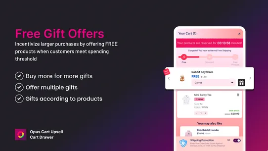 Opus Cart Upsell Cart Drawer screenshot
