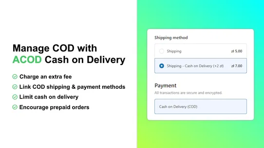 ACOD: Cash On Delivery COD Fee screenshot