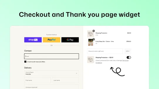 Shipping Protection —Shipcheck screenshot