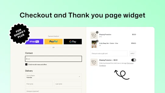 Shipping Protection —Shipcheck screenshot