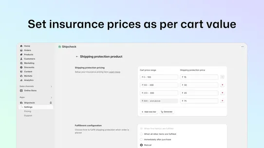 Shipping Protection —Shipcheck screenshot