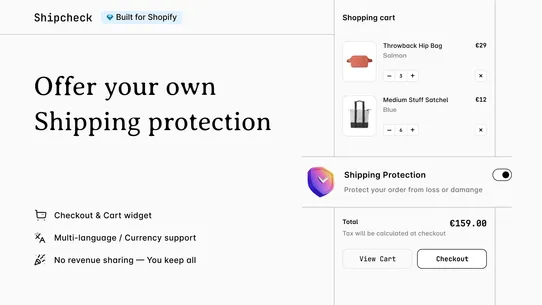 Shipping Protection —Shipcheck screenshot