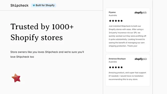 Shipping Protection —Shipcheck screenshot