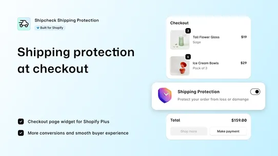 Shipping Protection —Shipcheck screenshot