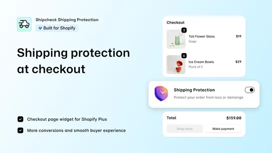 Shipping Protection —Shipcheck screenshot