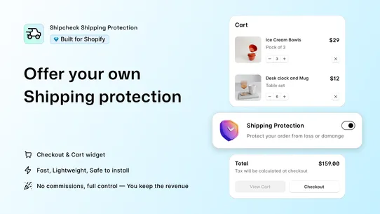 Shipping Protection —Shipcheck screenshot