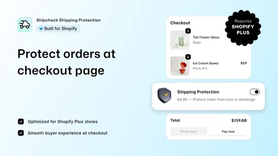 Shipping Protection —Shipcheck screenshot