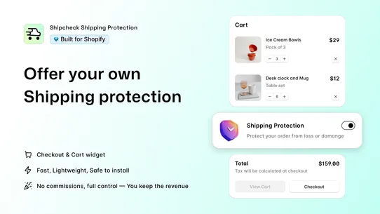 Shipping Protection —Shipcheck screenshot