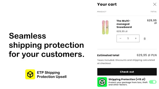 ETP Shipping Protection Upsell screenshot