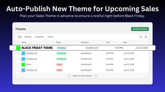 Theme Scheduler Pro ‑ Salesy screenshot