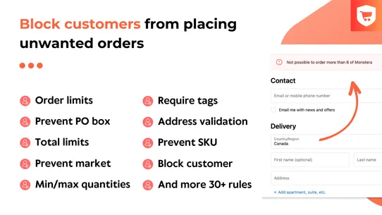 Puco Cart Checkout Validation screenshot