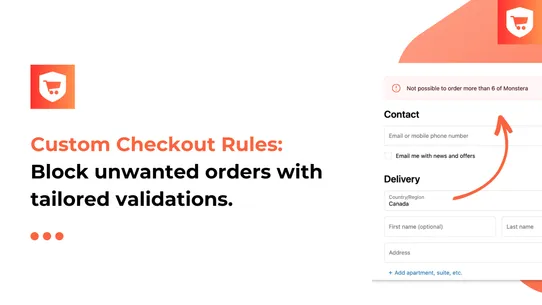 Puco Cart Checkout Validation screenshot