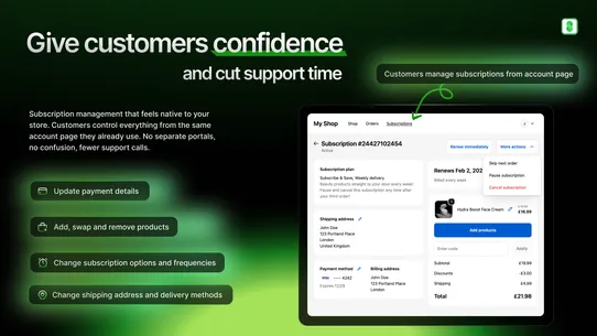 Super Subscriptions App screenshot