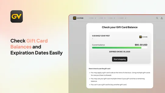 GV: Gift Cards &amp; Store Credit screenshot