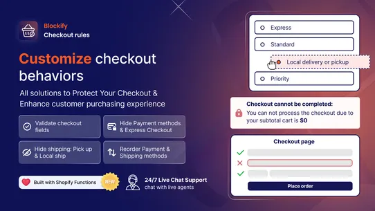 Blockify Checkout Rules &amp; COD screenshot