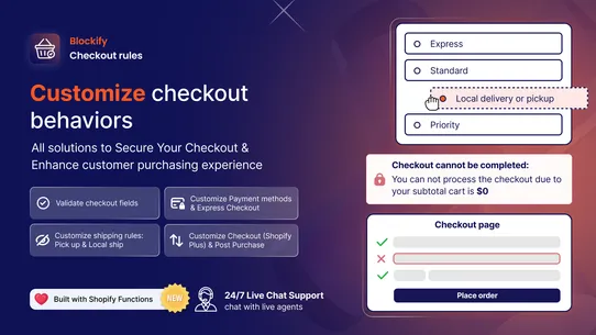 Blockify Checkout Rules &amp; COD screenshot