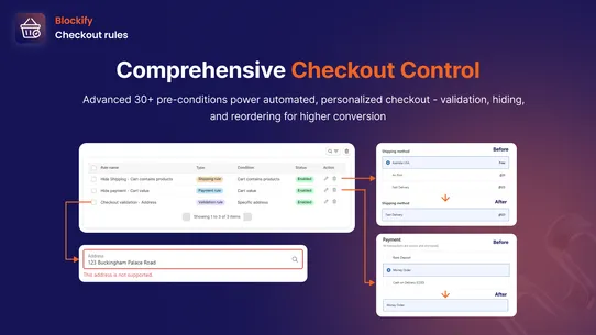Blockify Checkout Rules Plus screenshot