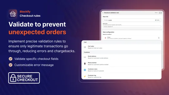 Blockify: Checkout Rules screenshot