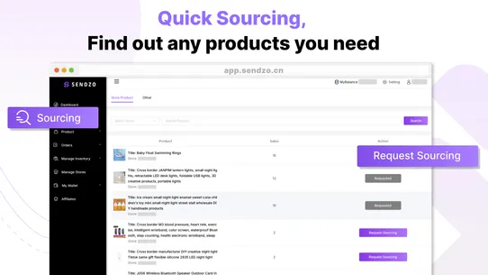 Sendzo‑Dropshipping &amp; Branding screenshot