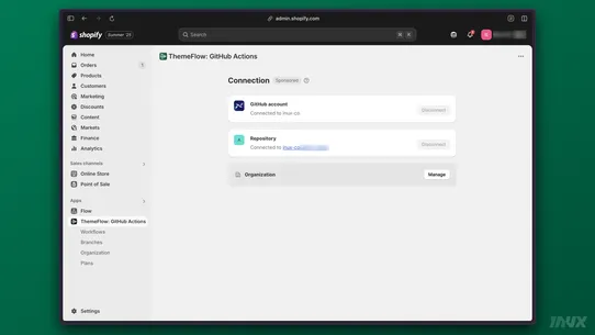 ThemeFlow: GitHub Actions screenshot