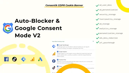 Consentik GDPR Cookies Banner screenshot