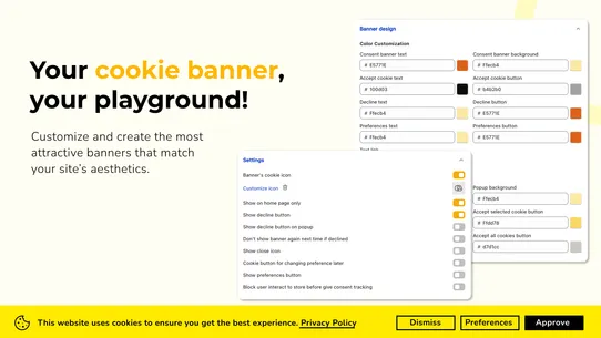 Consentik GDPR Cookies Banner screenshot