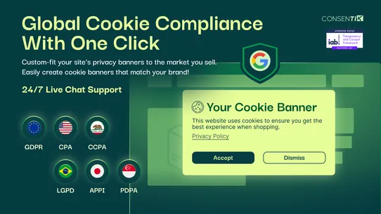 Consentik GDPR Cookies Banner screenshot