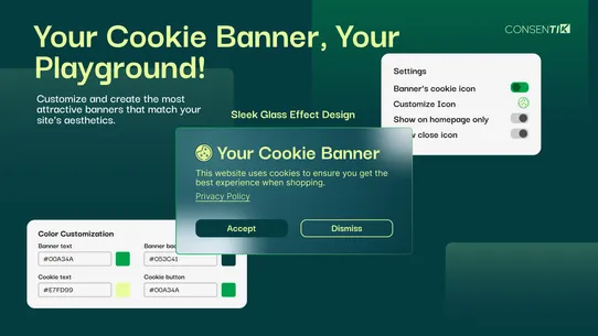 Consentik GDPR Cookies Banner screenshot