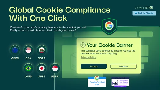 Consentik GDPR Cookies Banner screenshot
