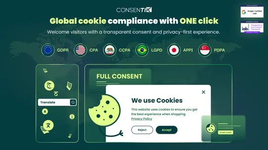 Consentik GDPR Cookies Banner screenshot