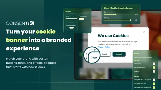 Consentik GDPR Cookies Banner screenshot