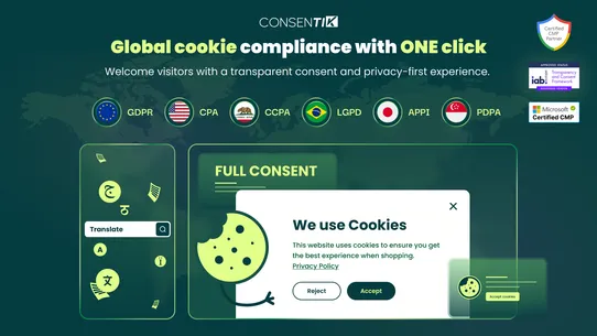 C: GDPR &amp; CCPA Cookie Banner screenshot