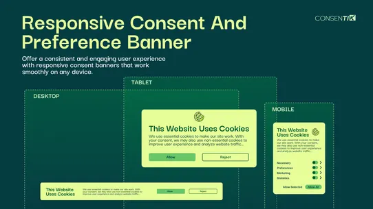 Consentik GDPR Cookies Banner screenshot