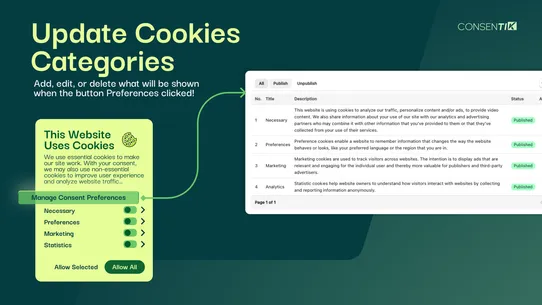 Consentik GDPR Cookies Banner screenshot