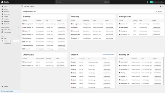 Owl View ‑ Live customers view screenshot