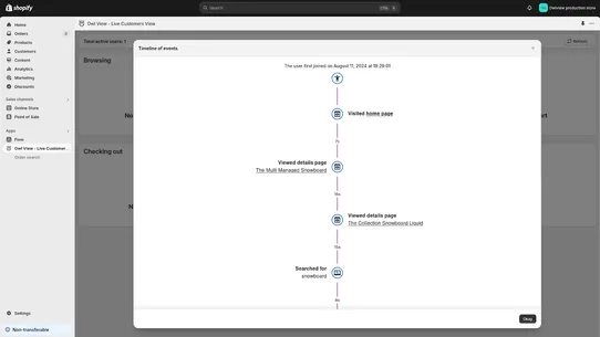 Owl View ‑ Live customers view screenshot