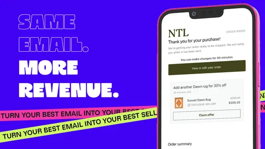 Postsell: Order Editing Upsell screenshot
