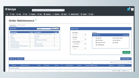 OrderDynamics Order Management screenshot