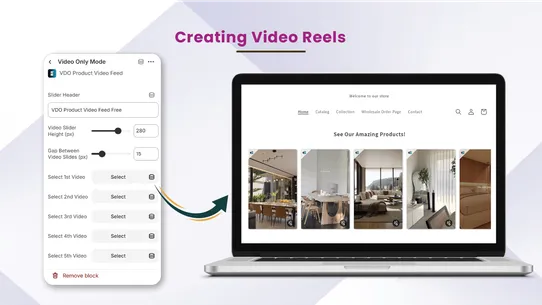 VDO Product Video Feed screenshot