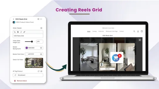 VDO Product Video Feed screenshot
